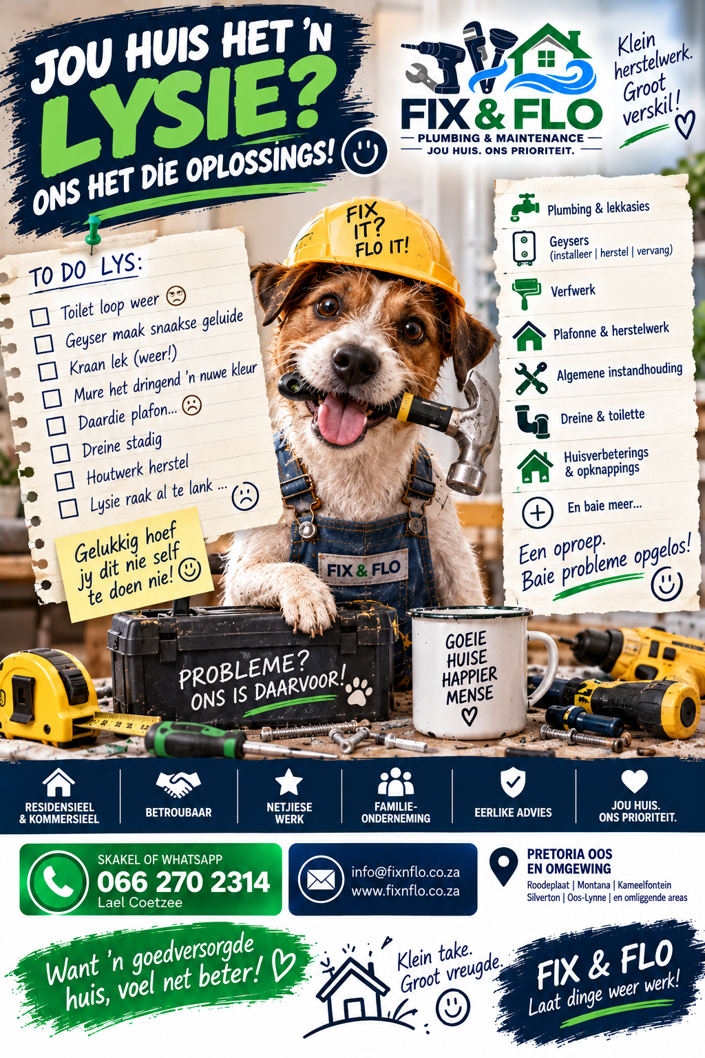 Fix & Flo funny handyman advert